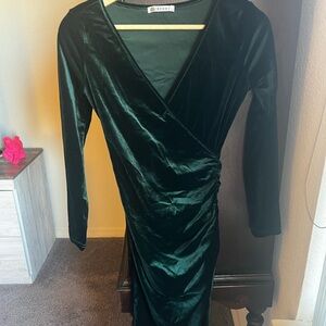 Velvet Green Dress